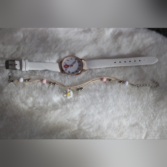 Gift Set_2 Pieces Women Watch Set (White) - Picture 3 of 10